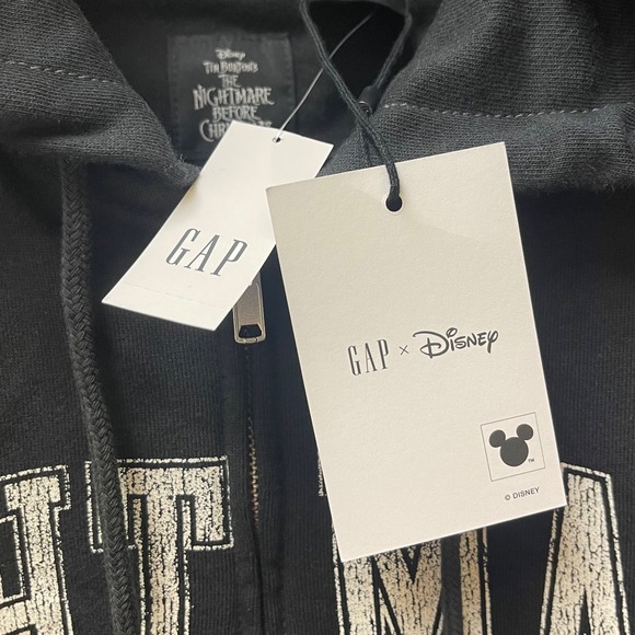Gap x Disney Oversized Large Nightmare Before Christmas Zip Up Hoodie NWT - Picture 6 of 16